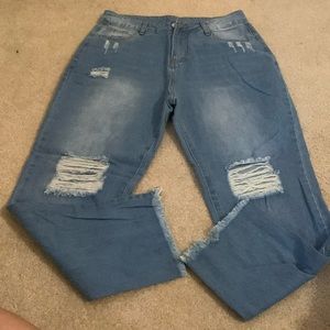 Jeans size 17 not stretchy two medium one large set